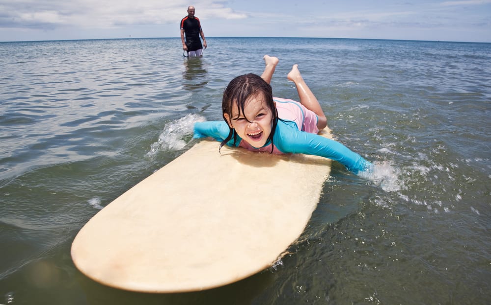 beach vacation surfing